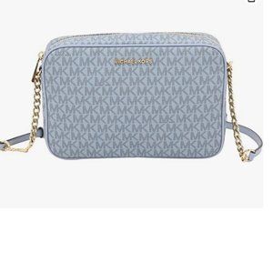 Michael Kors Jet Set Large East West Crossbody (PALE BLUE)